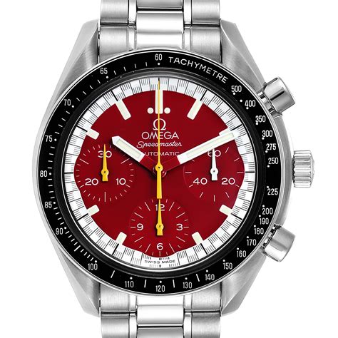 omega speedmaster schumacher red dial